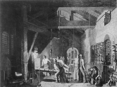 De smidse, 1859 door James Sharples